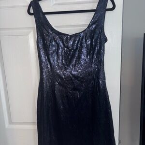 Banana Republic Black Sequin Mini Dress